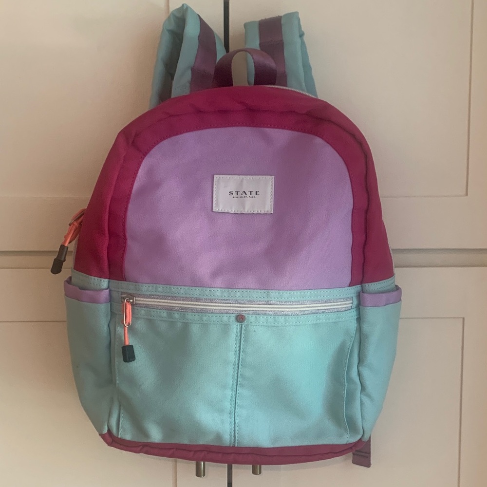 STATE Multicolor Backpack with Pink and Blue